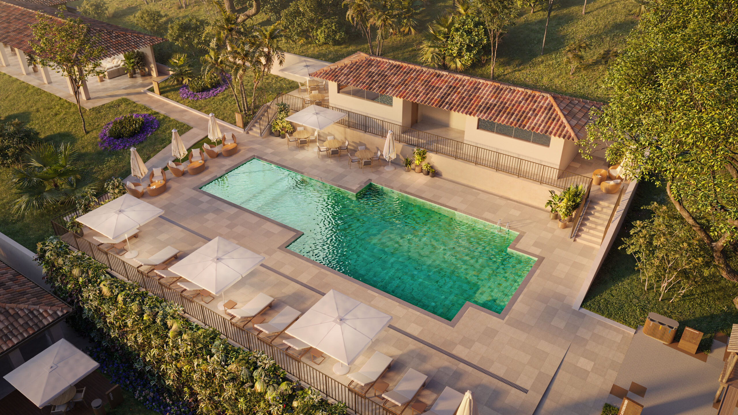 Piscina da Fazenda Trilha Real, em Nova Lima